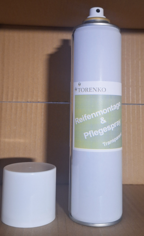 Reifenmontage und Pflegespray transparent